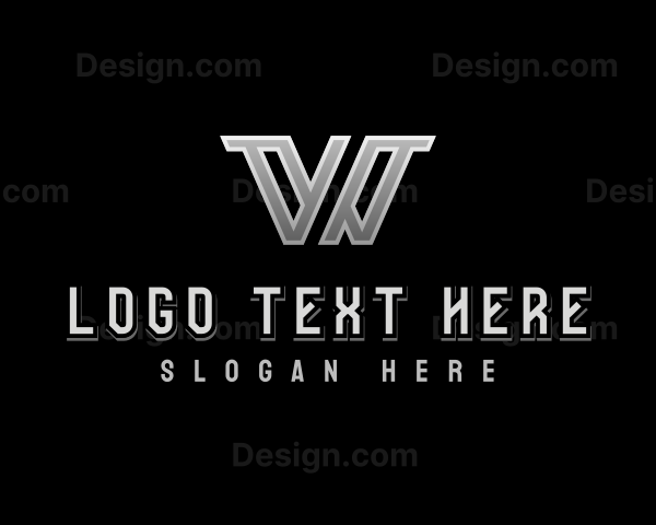 Modern Geometric Letter W Logo