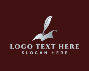 Feather Pen Document Writing logo