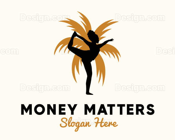 African Yogi Palm Tree Logo