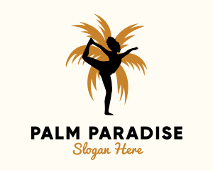 African Yogi Palm Tree logo