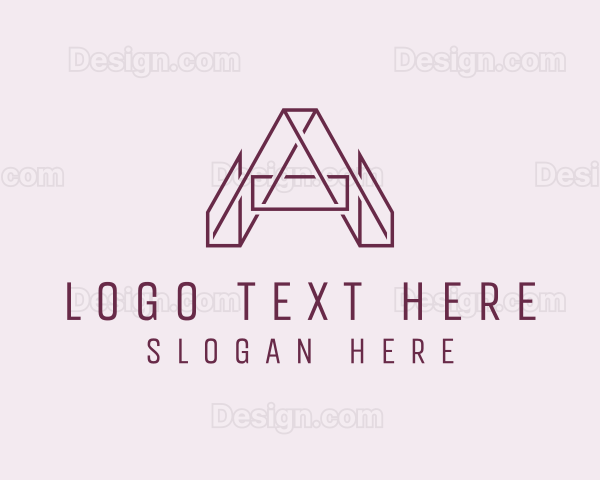 Geometric Outline Letter A Logo