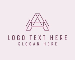 Geometric Outline Letter A logo