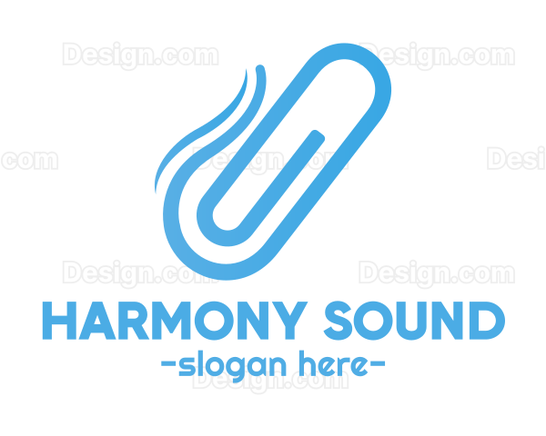 Blue Paper Clip Logo