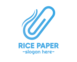 Blue Paper Clip logo design