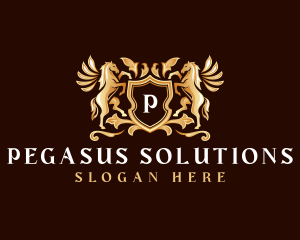 Luxury Pegasus Wings logo design