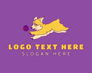 Corgi Puppy Playing logo