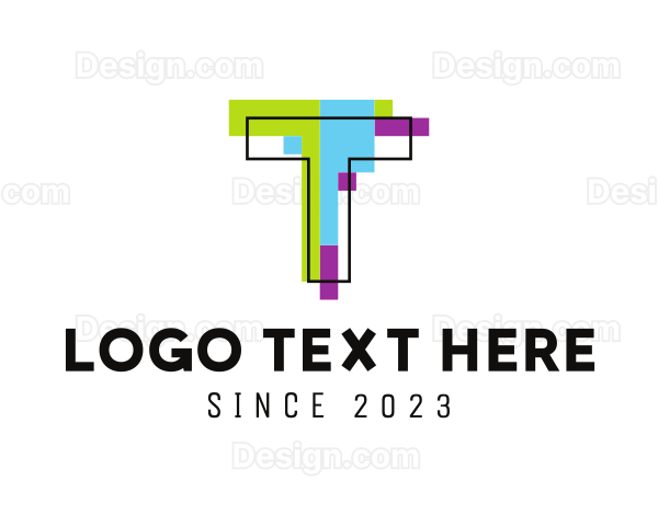 Mod Retro Letter T Logo