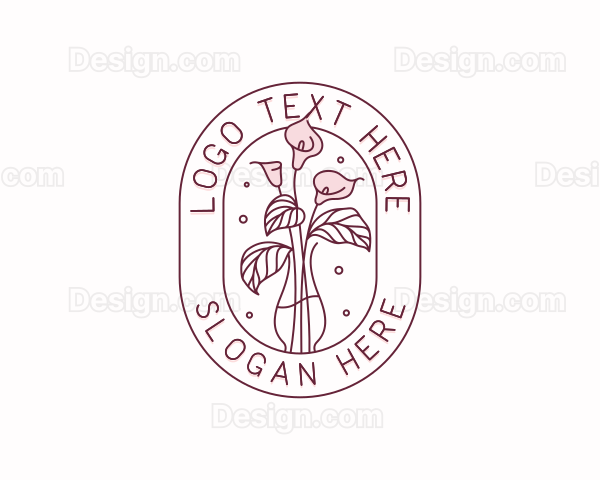 Lily Flower Vase Logo