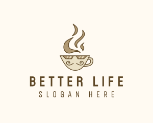 Hot Coffee Cup Logo