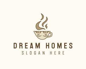 Hot Coffee Cup Logo