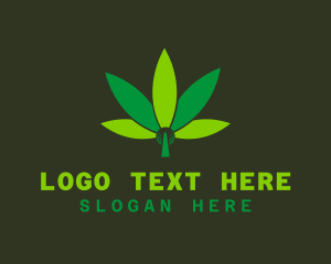 Hemp Marijuana Green Leaf logo