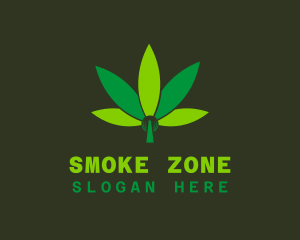 Hemp Marijuana Green Leaf logo design