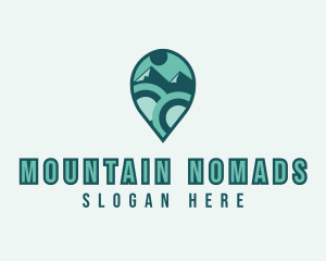 Mountain Location Pin logo design