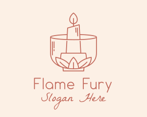 Leaf Candle Holder  logo design