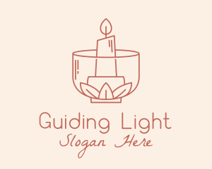 Leaf Candle Holder  logo design