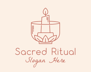 Leaf Candle Holder  logo design