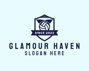 Volleyball Wing Crest logo