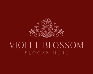 Floral Flower Cupcake logo design