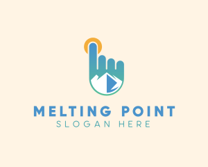 Pointing Sun Mountain logo design