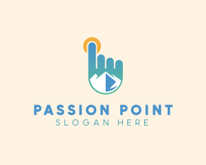 Pointing Sun Mountain logo design