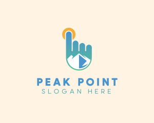 Pointing Sun Mountain logo design