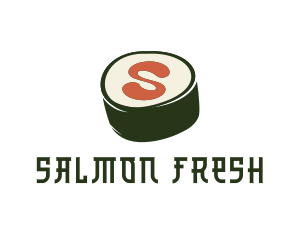 Sushi Sashimi Letter S logo design