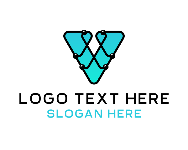 Letter V logo example 2