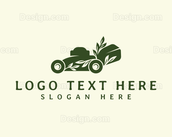 Landscaping Lawn Mower Logo