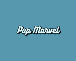 Retro Pop Calligraphy logo design