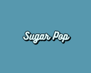 Retro Pop Calligraphy logo design