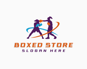 Female Sports Boxing logo design