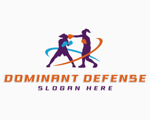 Female Sports Boxing logo design