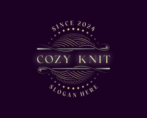 Needle Knitting Yarn logo design