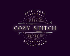 Needle Knitting Yarn logo design