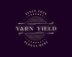 Needle Knitting Yarn logo design