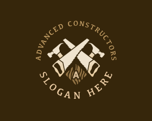 Woodwork Hammer Carpenter logo design