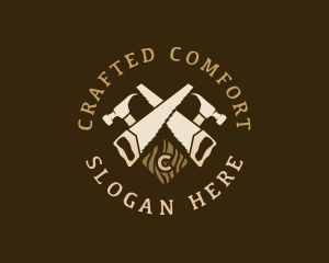 Woodwork Hammer Carpenter logo design