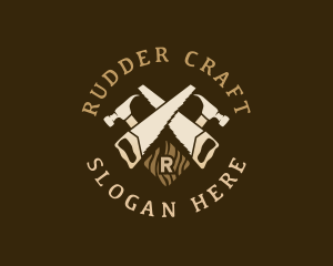 Woodwork Hammer Carpenter logo design