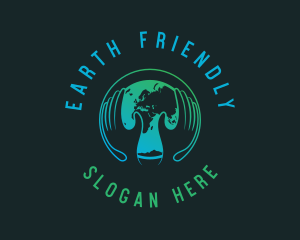 Planet Earth Hands logo design