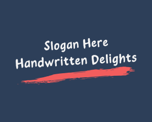 Casual Handwritten Paintbrush logo design