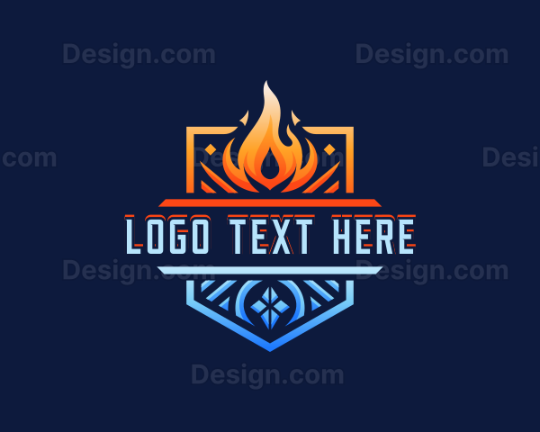 Fire Ice Element Logo