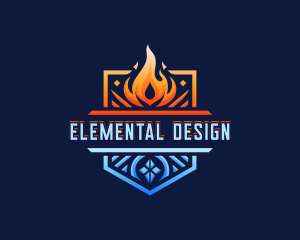 Fire Ice Element logo design