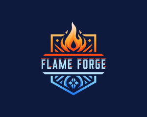 Fire Ice Element logo design