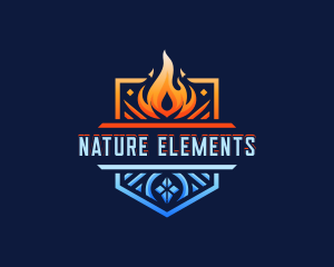 Fire Ice Element logo design