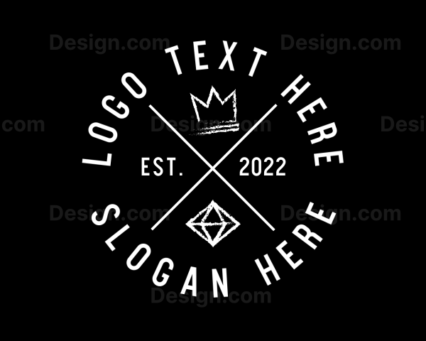 Diamond Crown Hipster Fashion Logo