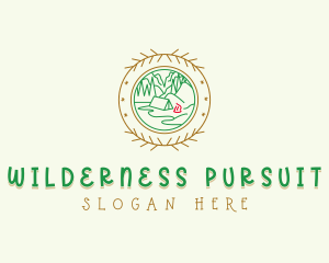 Nature Camping Tent logo design