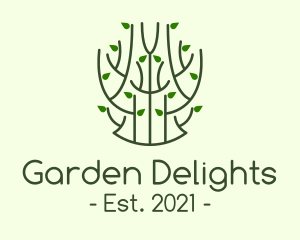 Minimalist Green Plant logo design