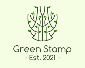 Minimalist Green Plant logo design