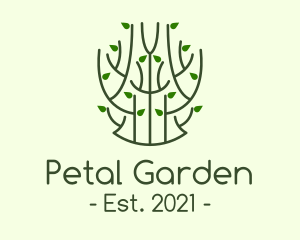 Minimalist Green Plant logo design