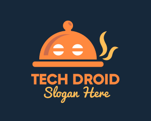 Robot Droid Food Tray logo design